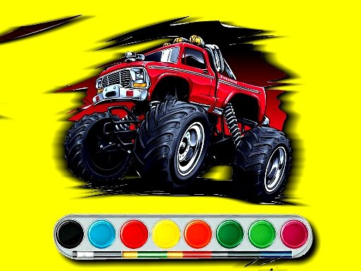 Sparkle Monster Jeep Coloring Fu
